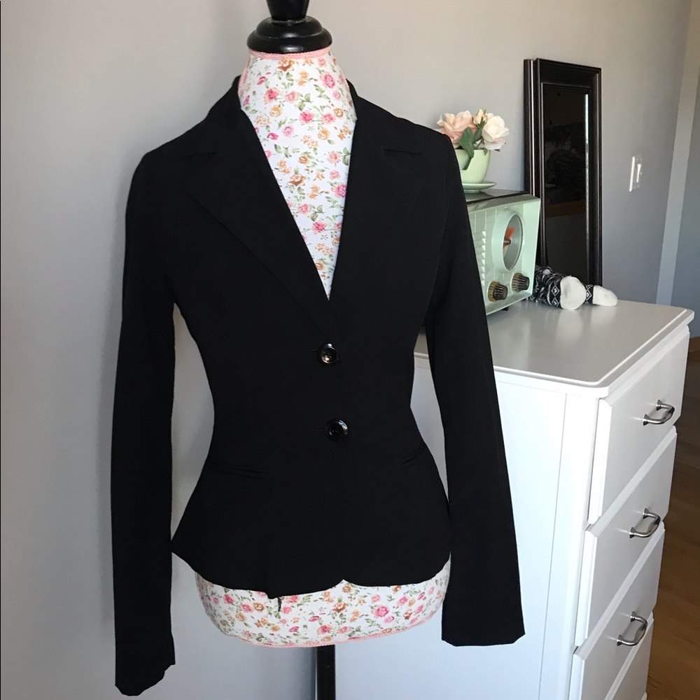 BCX two button black blazer